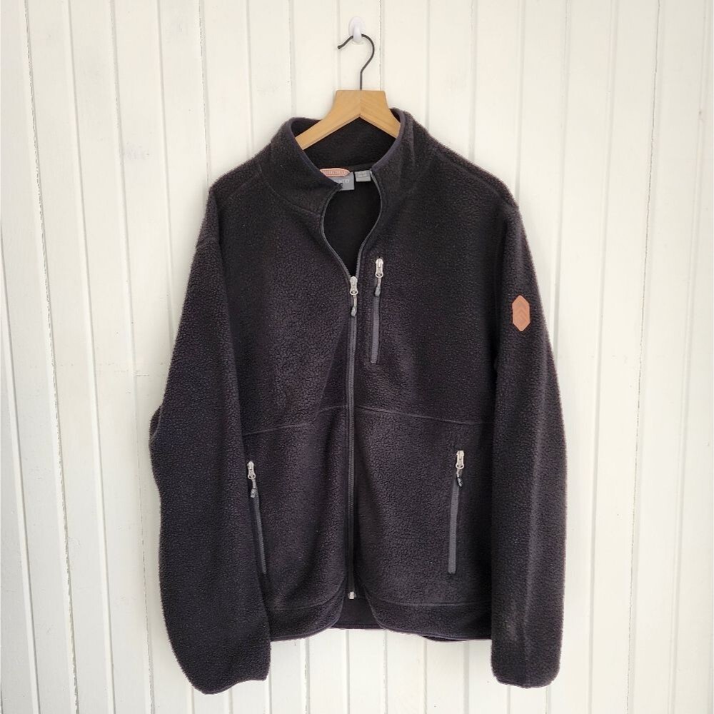 Free Country Men's Jet Black Sherpa XL Jacket